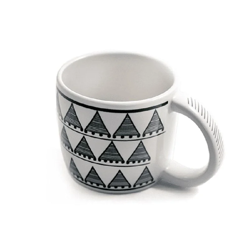 minimalistic coffee mug -Mug - Rain Black & White | Cliff Dweller Ancestral Puebloan Design