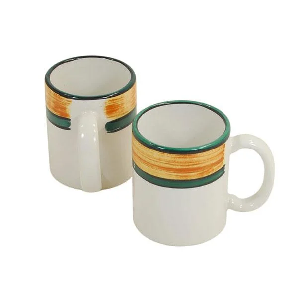 custom coffee cup for family -Mug Set - Set of 4 - Brown & Green | Terra Patina