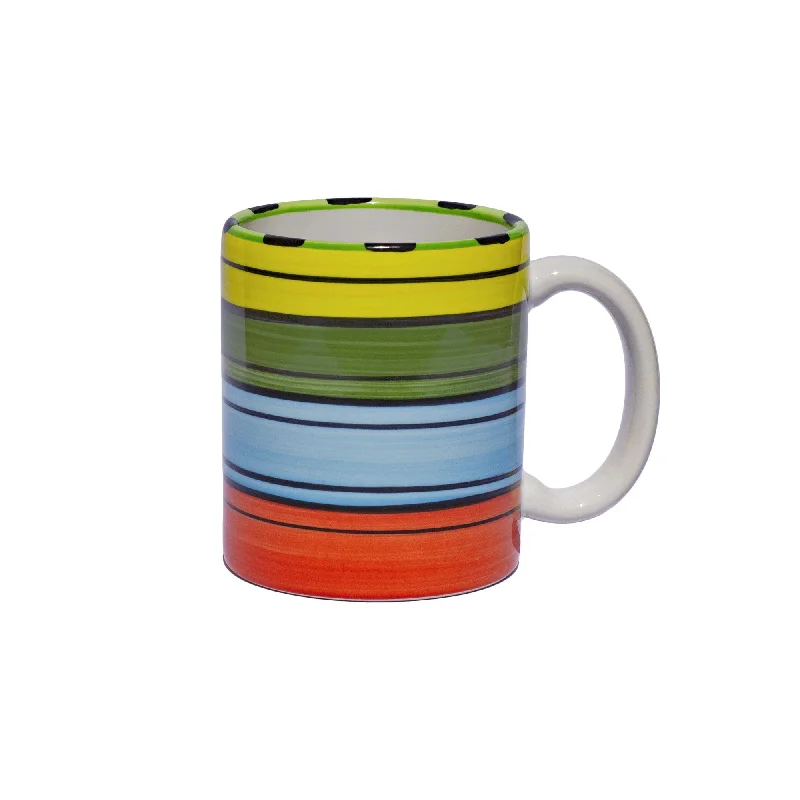 novelty coffee mug -Mug Set - Set of 4 - Colorful - Striped | Acapulco 11 oz