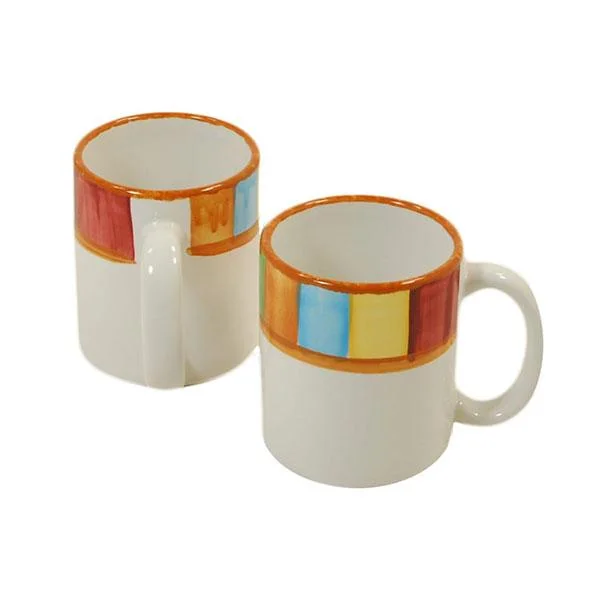 unique coffee mug -Mug Set - Set of 4 - Colorful Stripes | Serape