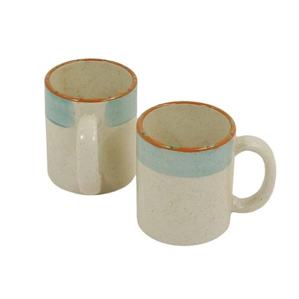 travel coffee mug -Mug Set - Set of 4 - Turquoise & Burnt Orange | Sedona