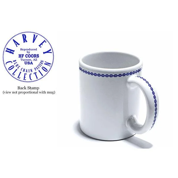 eco-friendly coffee mug -Mug - White & Blue | Blue Chain Fred Harvey