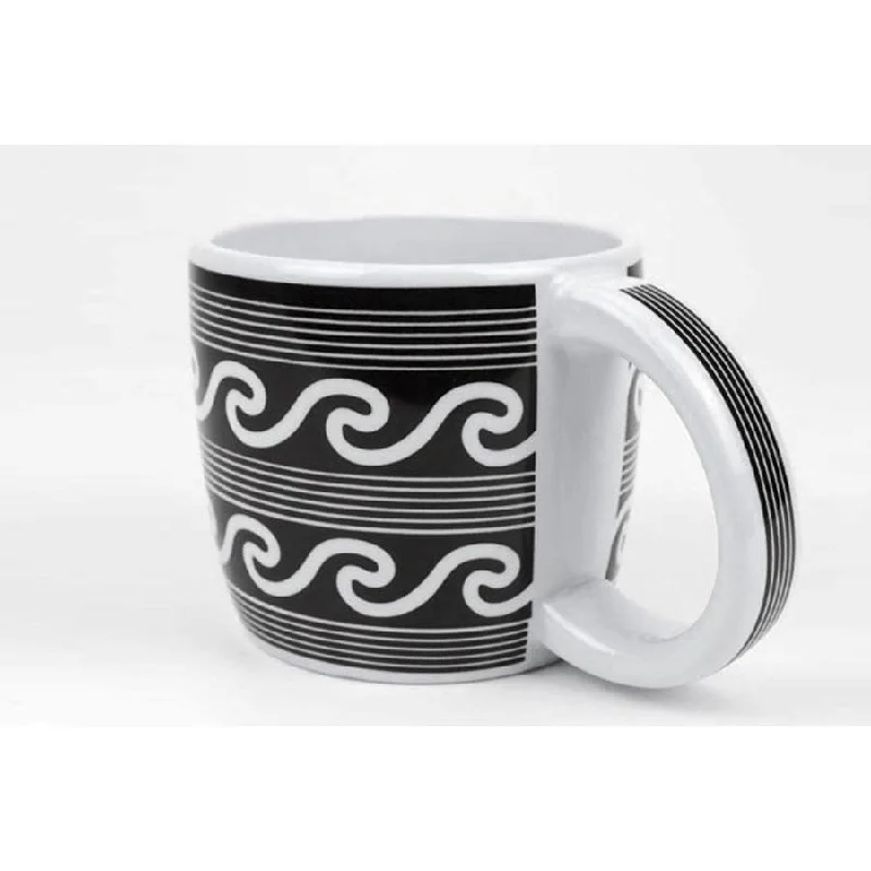 floral coffee mug -Mug - Wind Black & White | Cliff Dweller Ancestral Puebloan Design