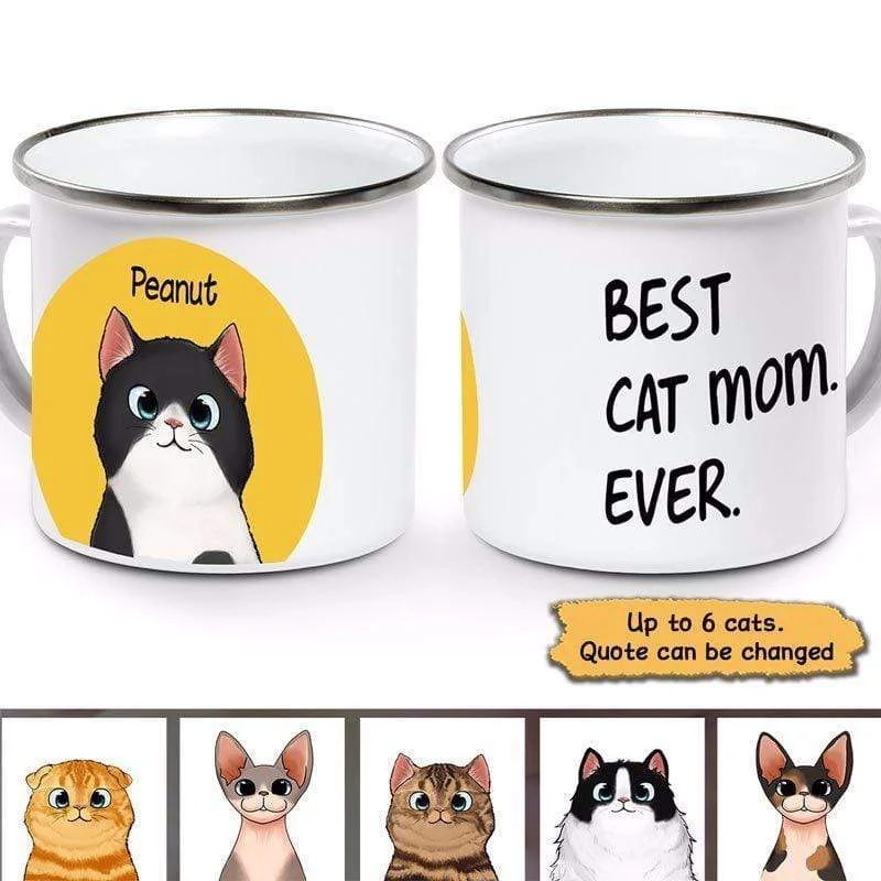 mug with motivational saying -My Children Meow Fluffy Cat Personalized Campfire Mug