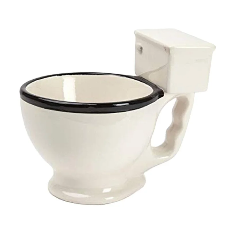 large coffee cup for tea -Novelty Toilet Ceramic Mug With Handle 300ml Coffee Tea Milk Ice Cream Cup Funny For Gifts