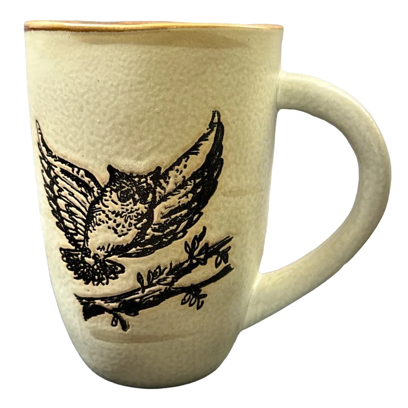 quirky coffee mug -Owl Landing On A Branch Mug Spectrum Designz