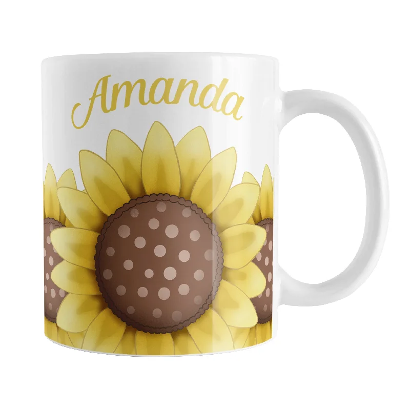 hot coffee mug -Personalized Sunflower Mug