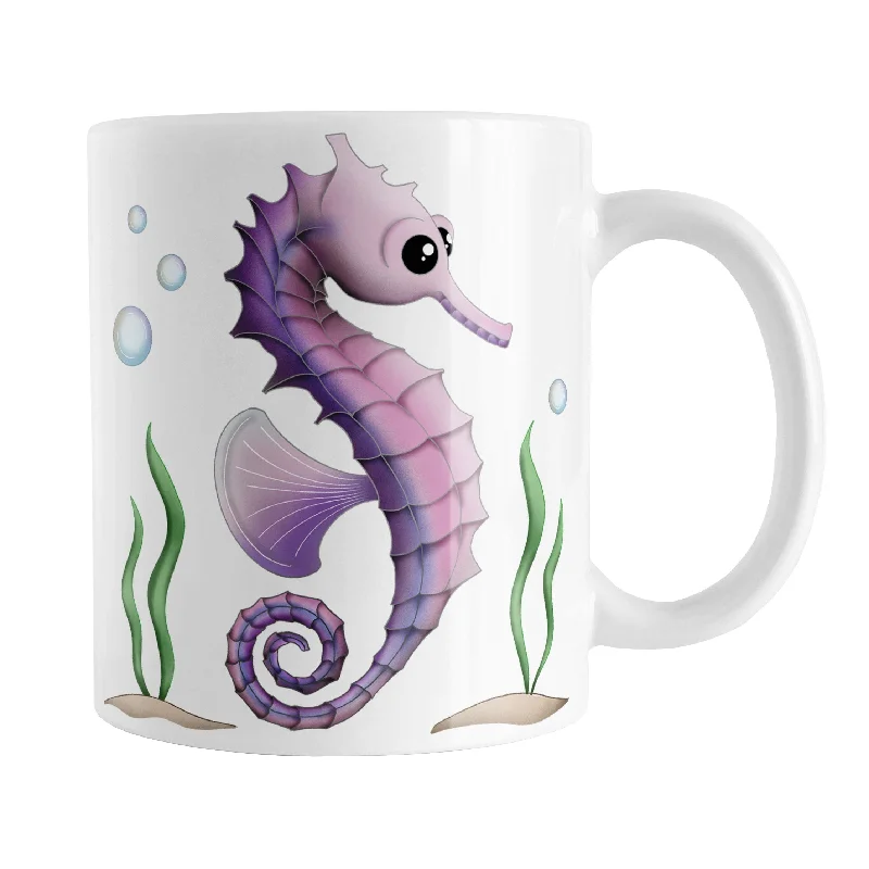 motivational tea mug -Pink and Purple Seahorse Mug