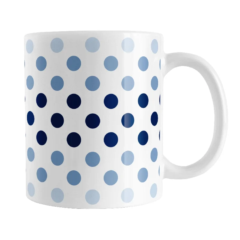 cute coffee cup with design -Polka Dots in Blue Mug