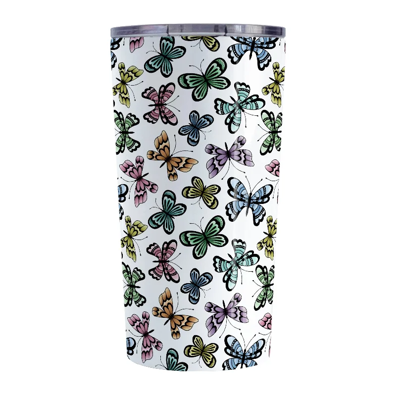 silicone coffee mug -Pretty Butterfly Pattern Tumbler Cup