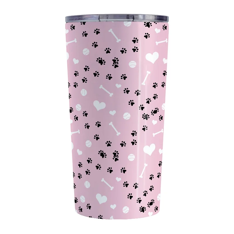 rustic coffee mug -Puppy Run Pink Dog Tumbler Cup