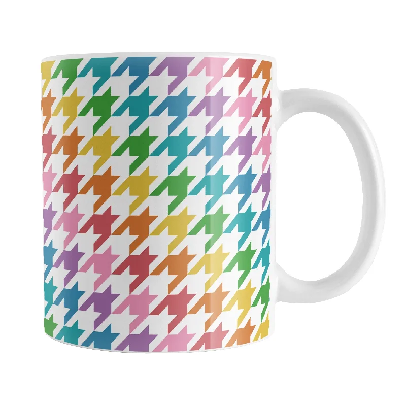 travel mug for office -Rainbow Houndstooth Mug