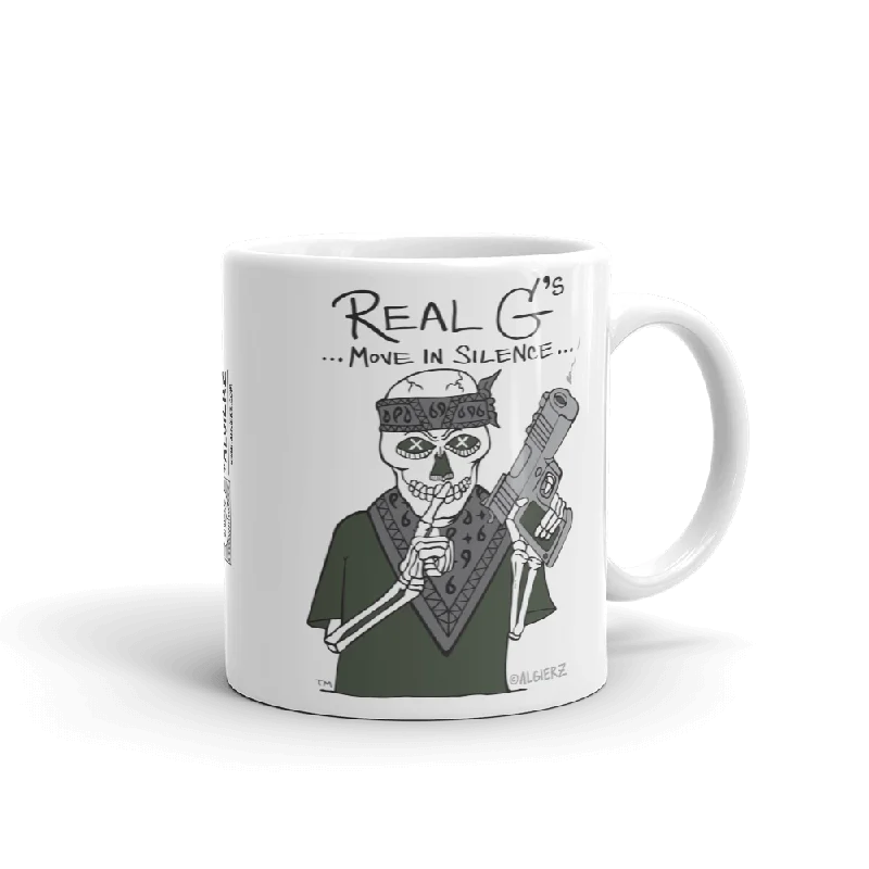 floral coffee mug -Real G's Move In Silence — Coffee Cup