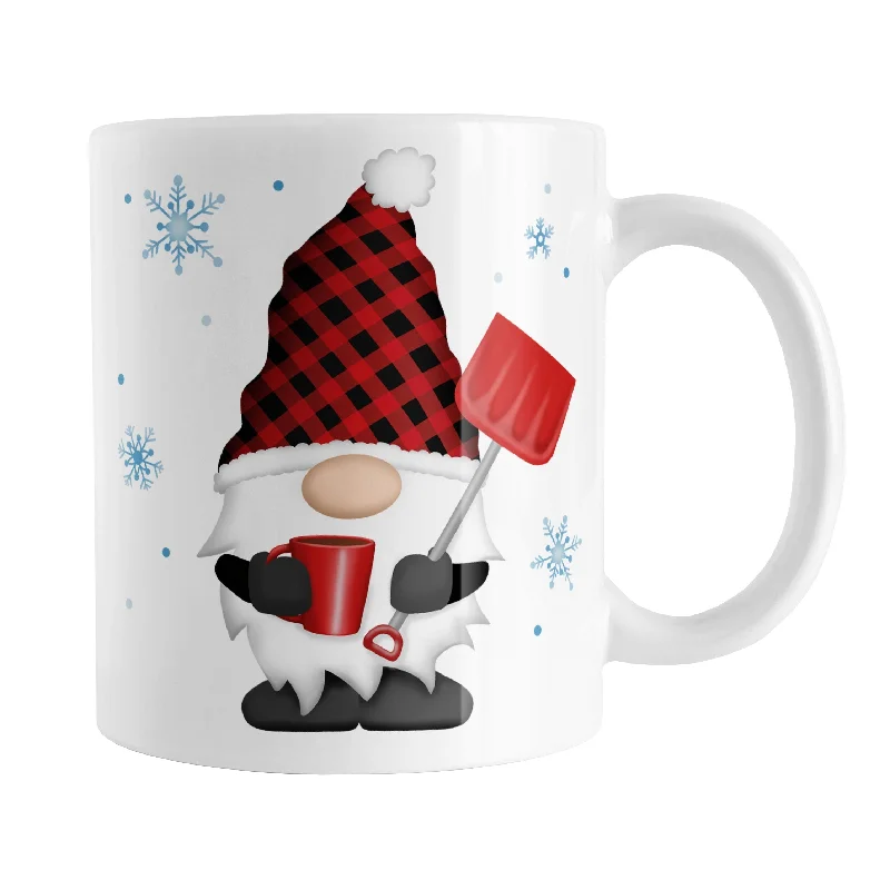 designer coffee mug -Red Buffalo Plaid Gnome Mug