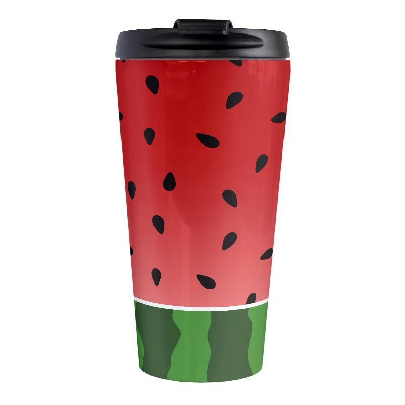 stylish coffee mug -Red and Green Watermelon Travel Mug