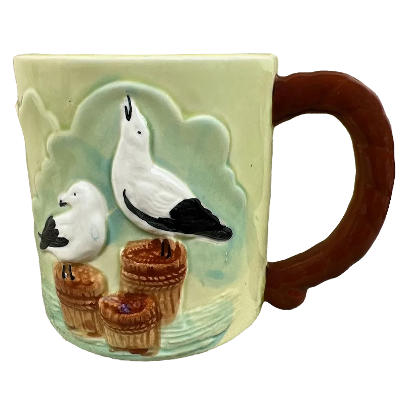 personalized photo mug -Seagulls Embossed Mug Beachcombers International