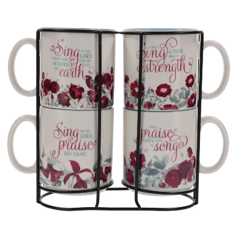 insulated tea mug -Sing To The Lord Ceramic Mug Set Of 4