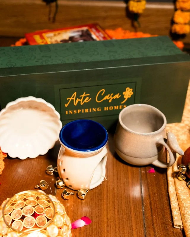 cute tea mug -Sips Of Tradition Diwali Gift Box