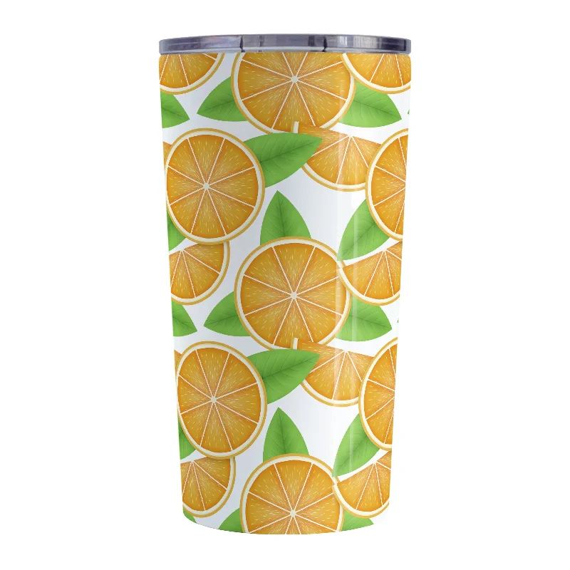 personalized travel cup -Sliced Oranges Tumbler Cup