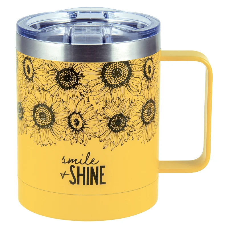 coffee mug for teachers -Smile And Shine Stainless Steel Travel Mug