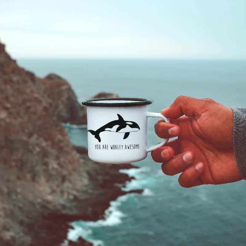 double-walled coffee mug -You Are Whaley Awesome Orca Whale Mug