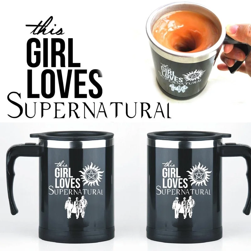 coffee mugs for gifting -Supernatural Stainless Steel Self Stirring Mug Electric mixer Automatic Coffee milk Mixing Drinking tea Cup gift