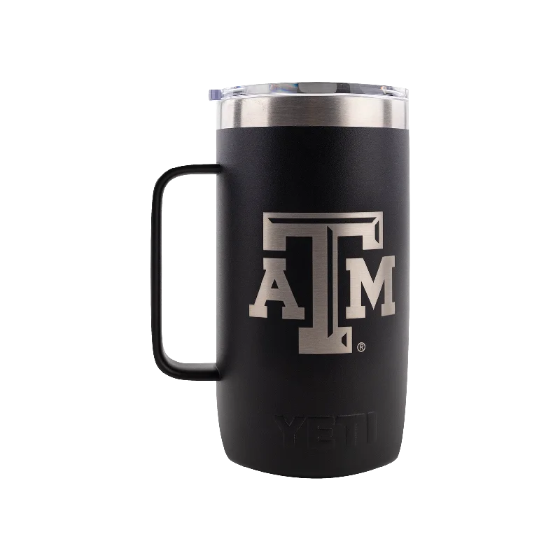 coffee mug for students -Texas A&M Yeti Black Rambler Mug