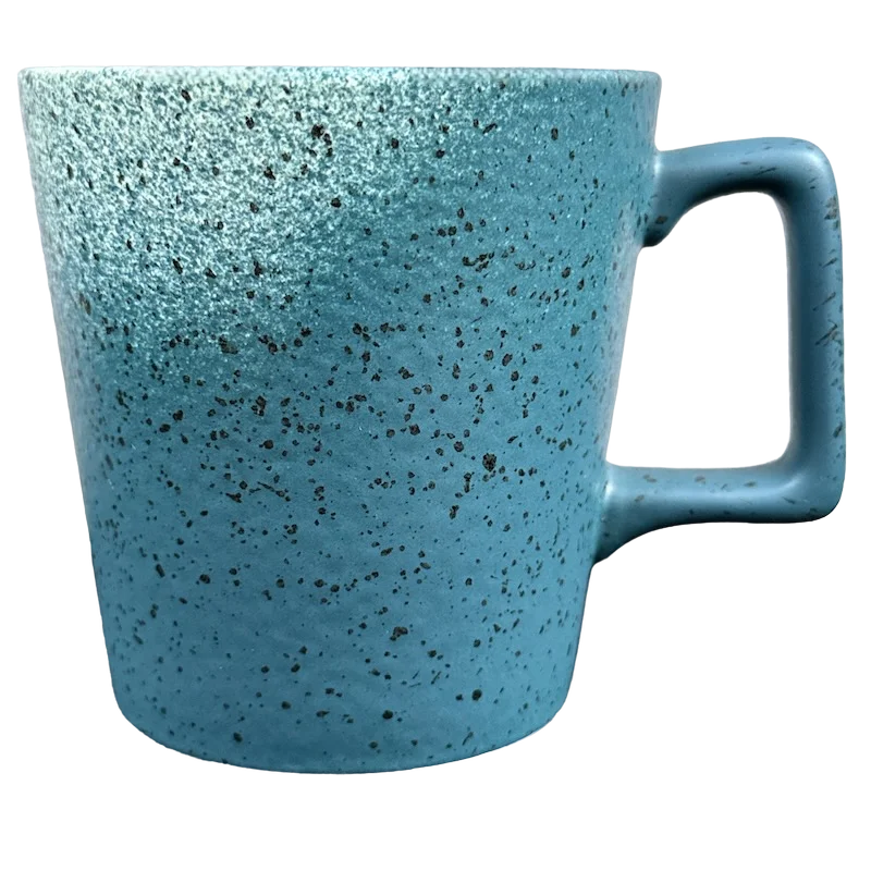 hand-painted coffee mug -Textured Speckled Teal & White 14oz Mug 2020 Starbucks