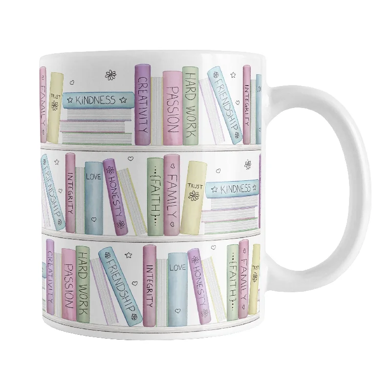 silicone coffee mug -The Building Books of Life - Inspirational Reading Mug