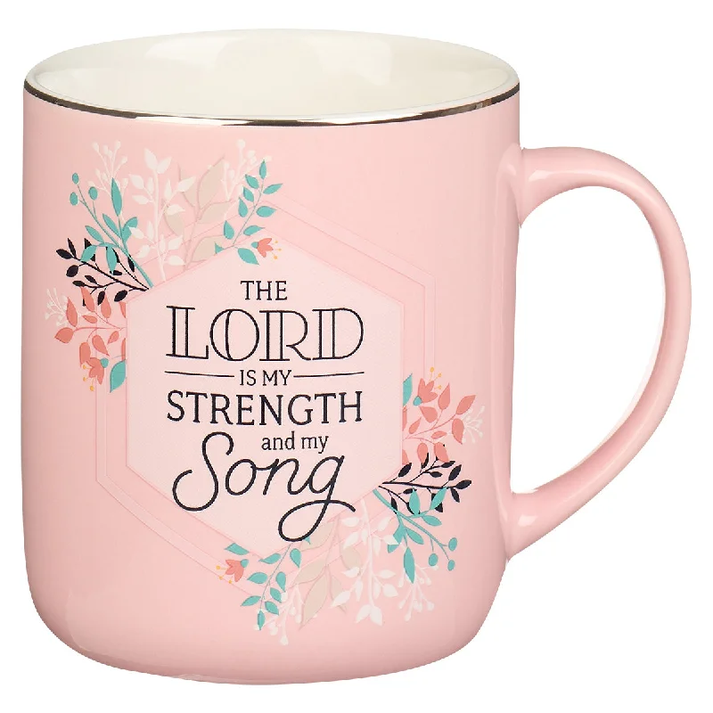 travel mug for tea -The Lord Is My Strength Ceramic Mug - Ps.118:14