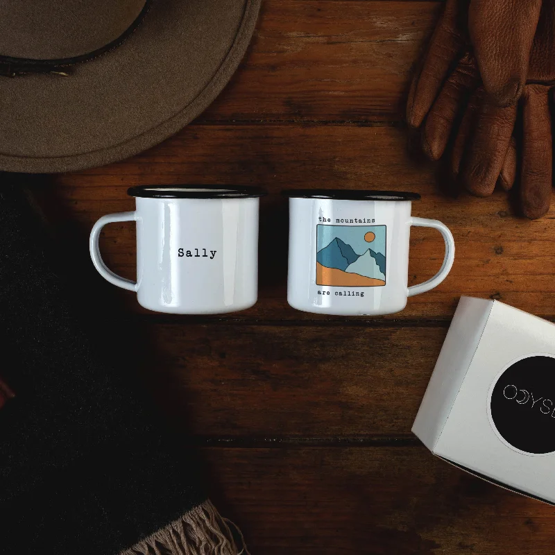 coffee mugs for gifting -The Mountains Are Calling Campfire Mug