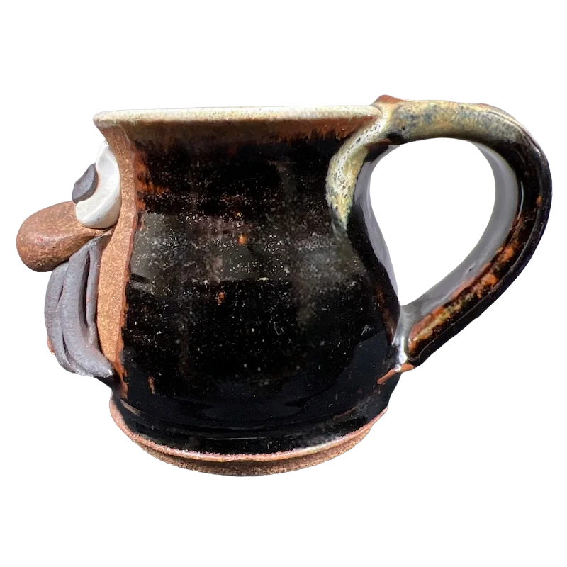 floral tea mug -Ugly Face Pottery 3D Man Mug Mahon Made Stoneware