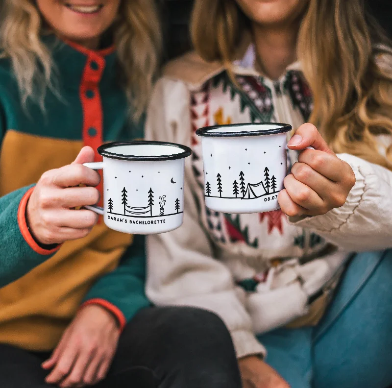 ceramic travel mug -Unique Elopement Gift Camp Mug - Hammock Tent (No Mountains)