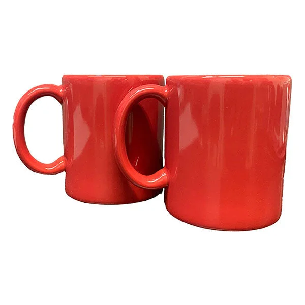 microwave safe coffee mug -Valentine Mug Duo - Set of 2 - Red