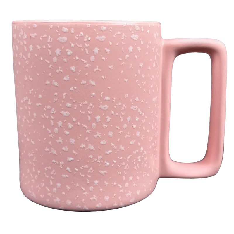 custom coffee mug -Valentine Series Pink With White Speckles Textured 12oz Mug 2019 Starbucks