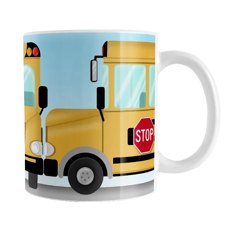 outdoor travel coffee mug -Yellow School Bus Mug