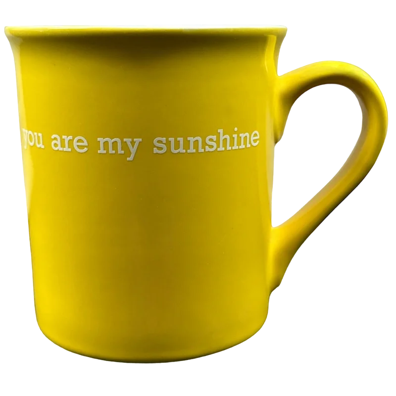 funny mugs for gifts -You Are My Sunshine Yellow Mug With White Interior Love Your Mug