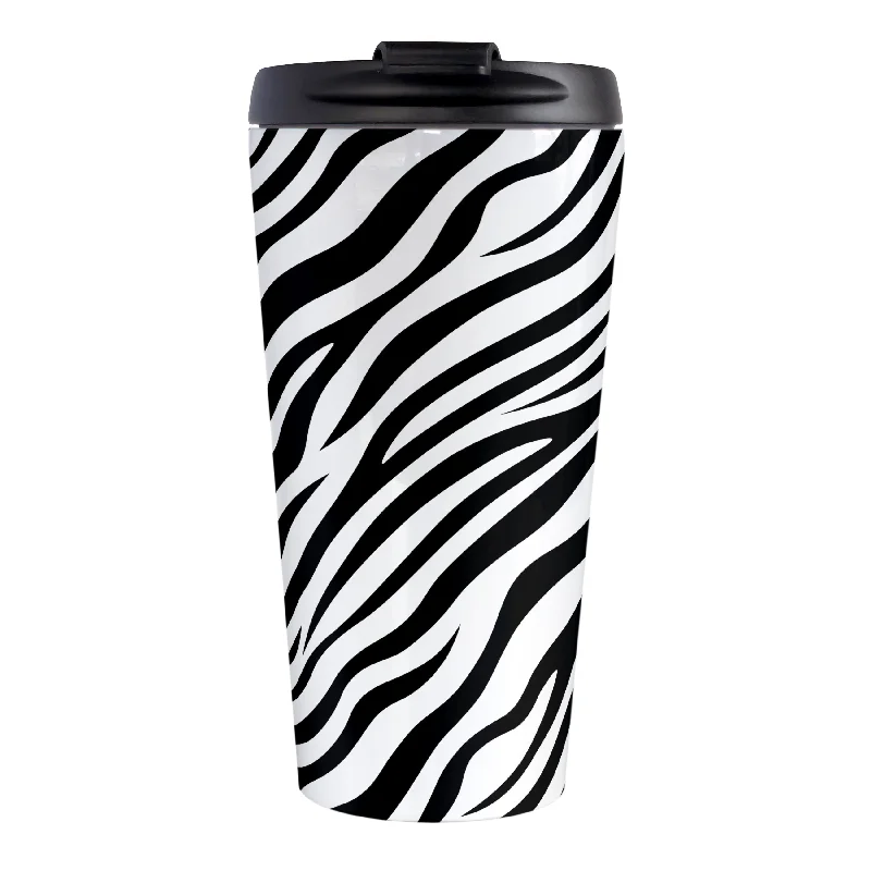 fancy coffee mug -Zebra Print Pattern Travel Mug