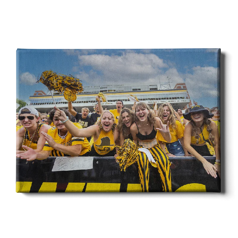 retro modern cityscape paintings-Appalachian State Mountaineers - App State Cheer