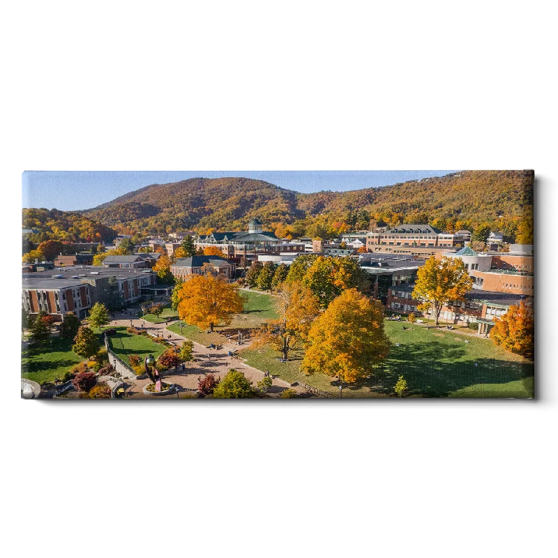 large hand-painted tropical nature paintings-Appalachian State Mountaineers - Campus Fall Colors Panoramic