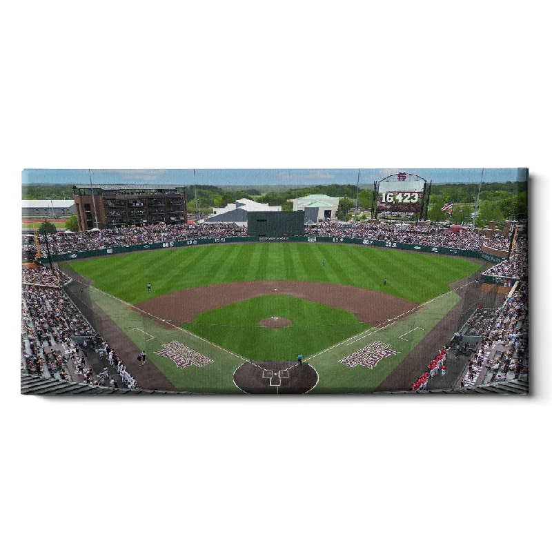 luxury botanical canvas wall art-Mississippi State Bulldogs - NCAA Baseball Attendance Record Mississippi State Panoramic