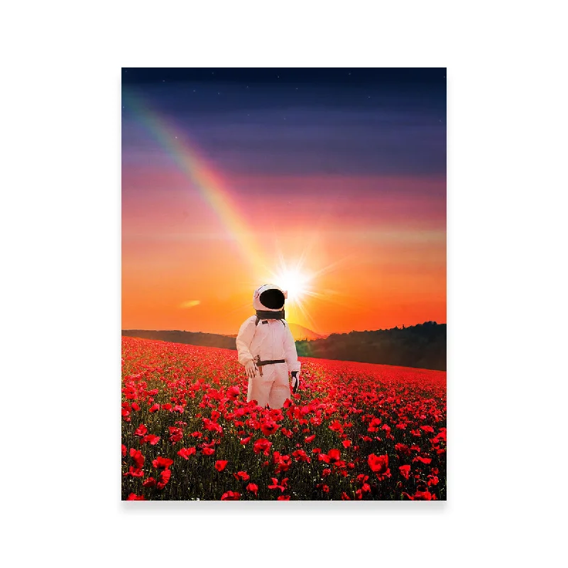 nature-inspired colorful canvas wall paintings-Astro Sunset