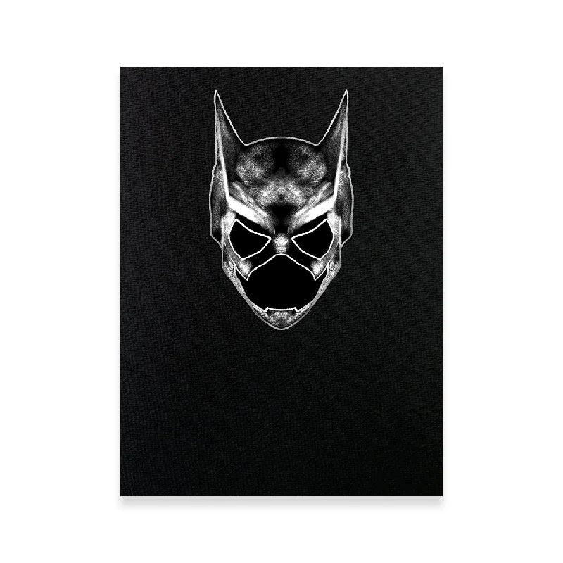 geometric abstract flower paintings-Batgirl