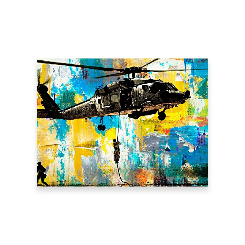 artistic cityscape botanical paintings-Black Hawk