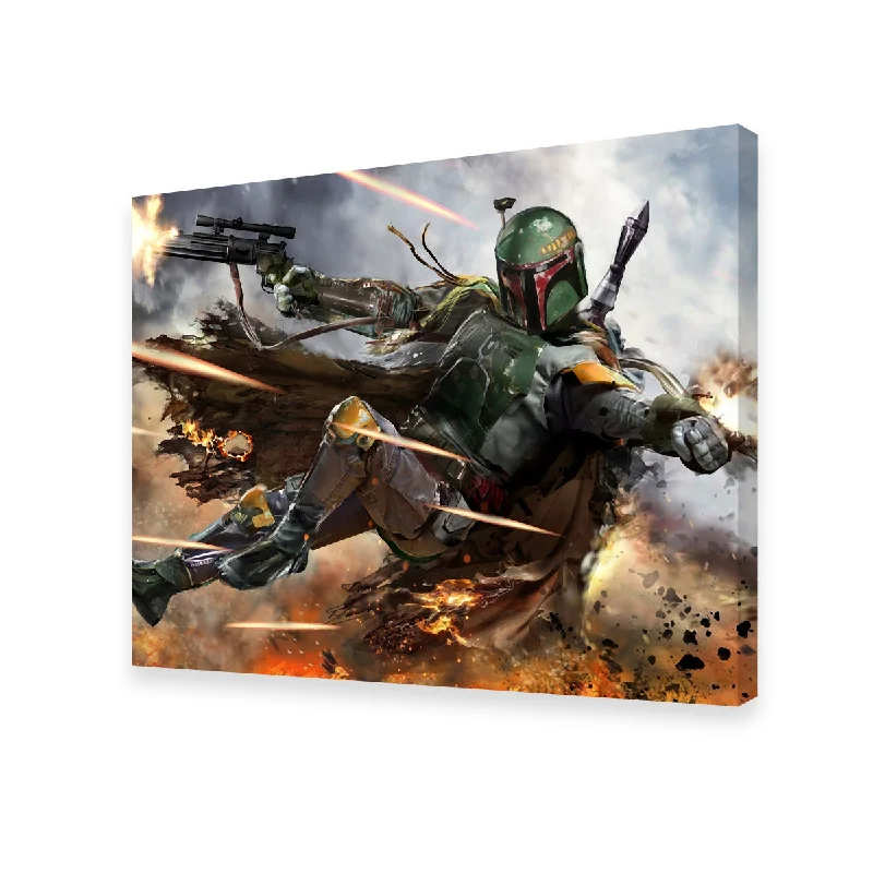 tropical nature canvas art paintings-Boba Fett