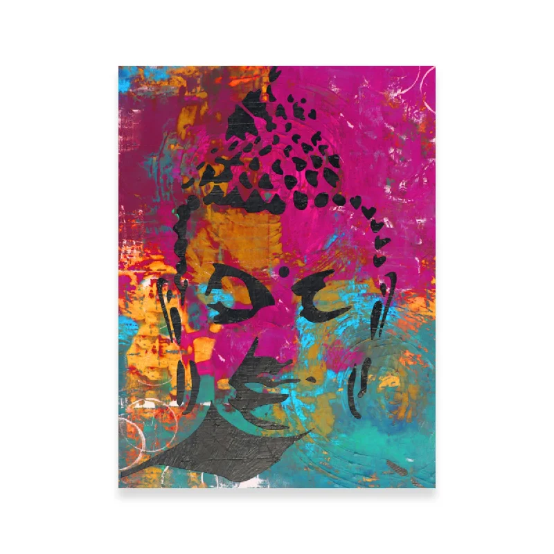 tropical sunset abstract canvas paintings-Buddha Color