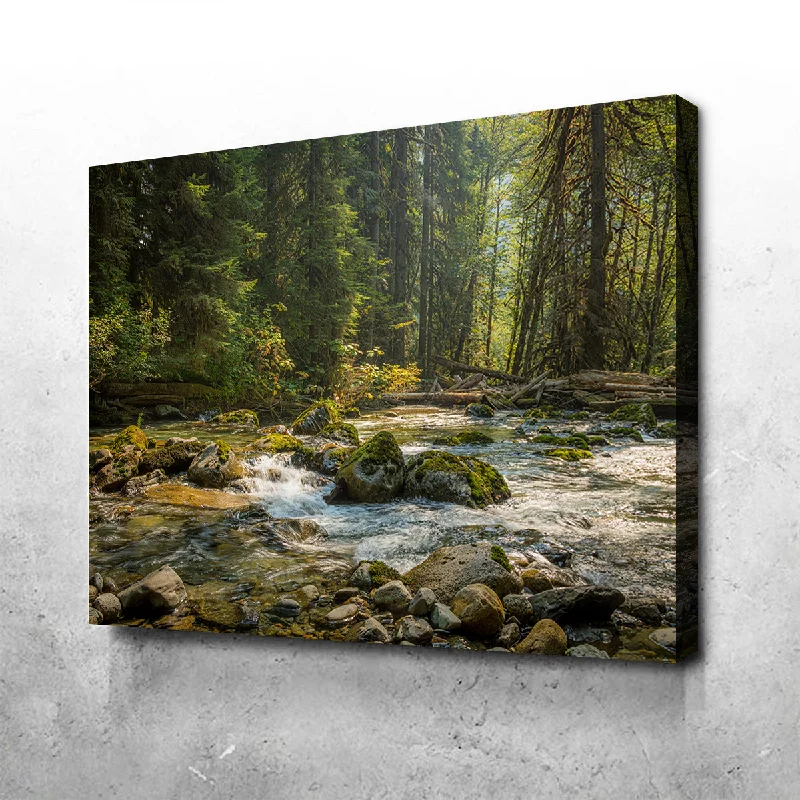 tropical abstract canvas wall art-Cascade River