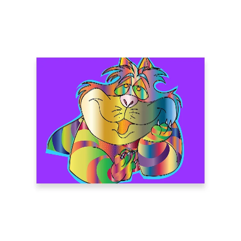 modern vintage tropical canvas paintings-Cheshire Cat