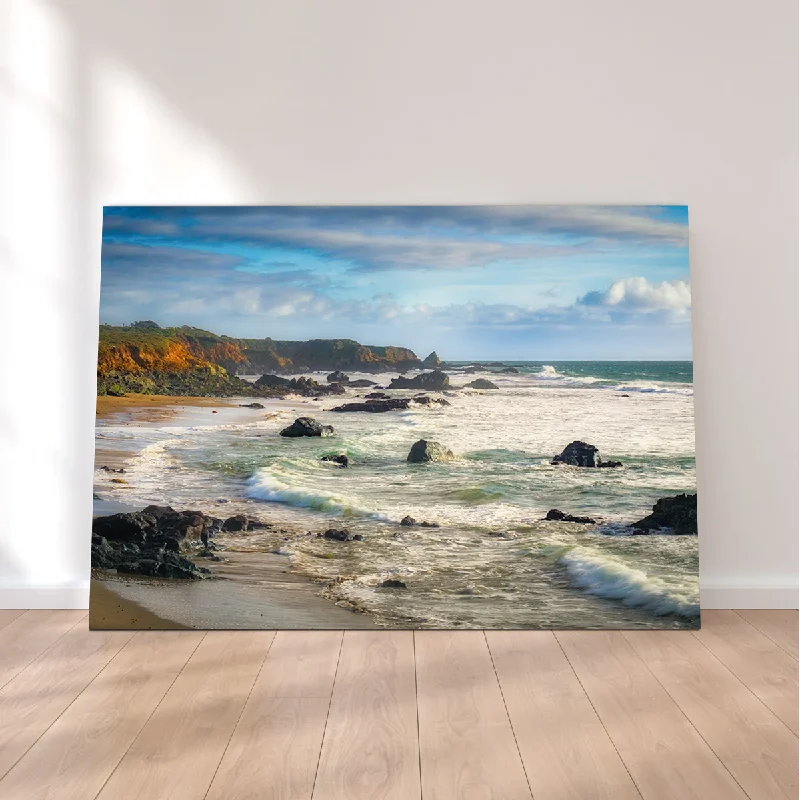 tropical abstract landscape wall paintings-Cliffs and Rocks on the California Coast