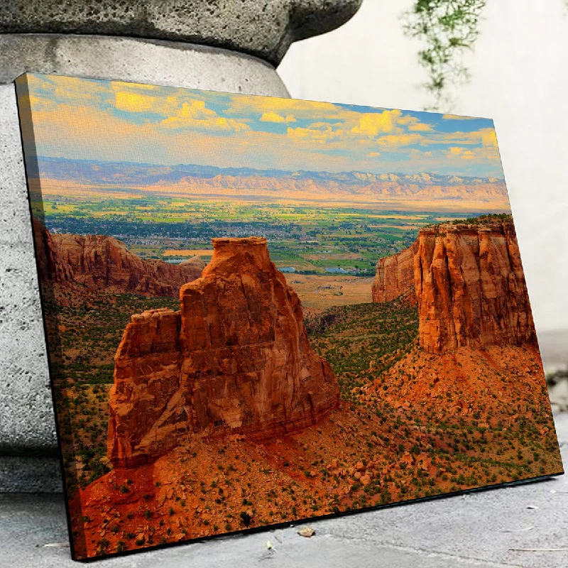 vibrant abstract nature paintings-Colorado National Monument Canvas Set